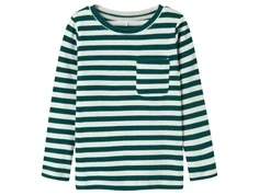 Name It bluse forest biome/cloud dancer med striber